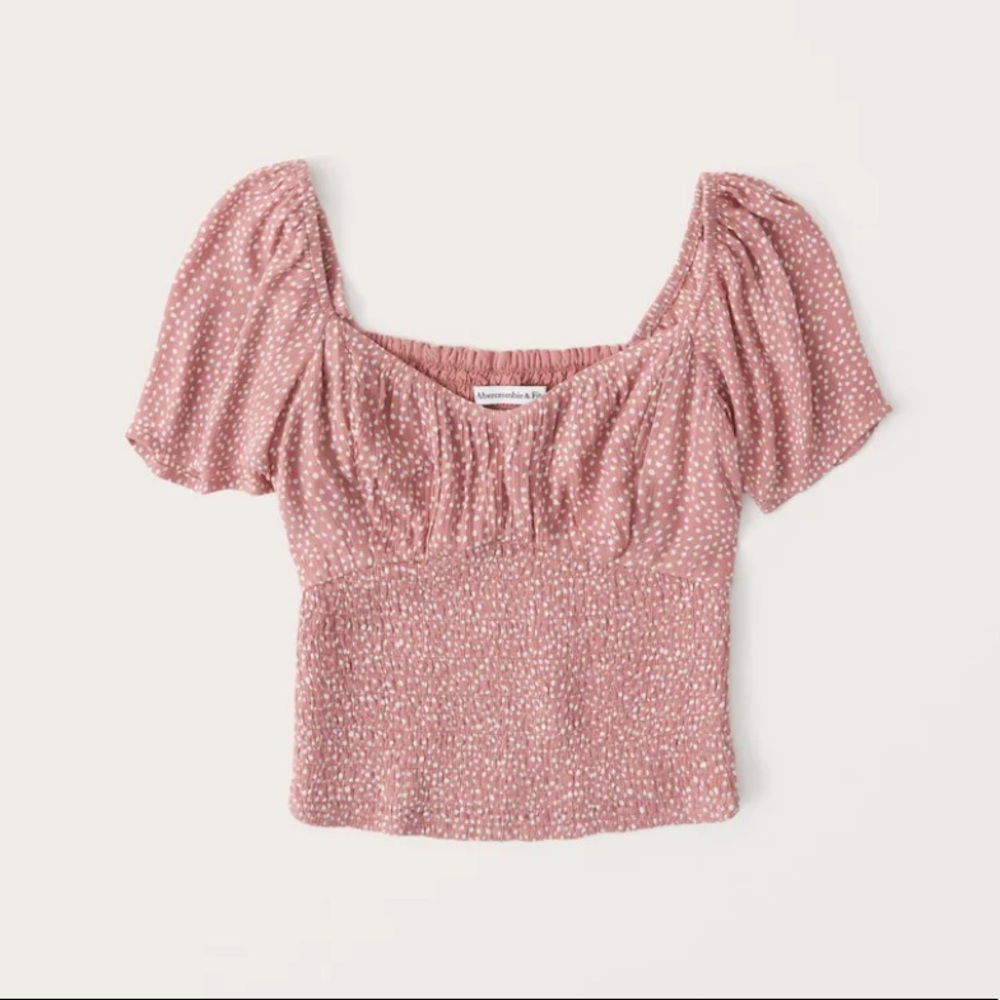 Abercrombie Ruched Smocked Waist Top